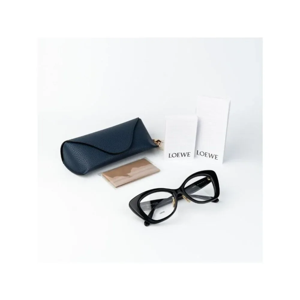 Loewe Women Eyeglasses Black Cat Eye LW50067F 001 NEW AUTHENTIC